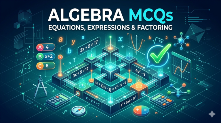 Algebra MCQs – Equations, Expressions & Factoring